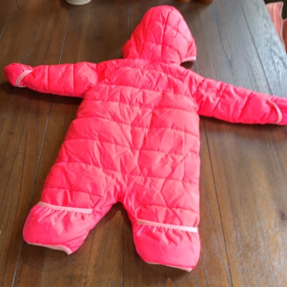NWOT Nike Baby Puffer Snowsuit Bright Neon Racer Pink - Picture 6 of 9